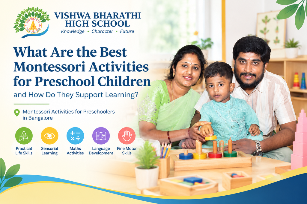Montessori activities for preschoolers in Bangalore